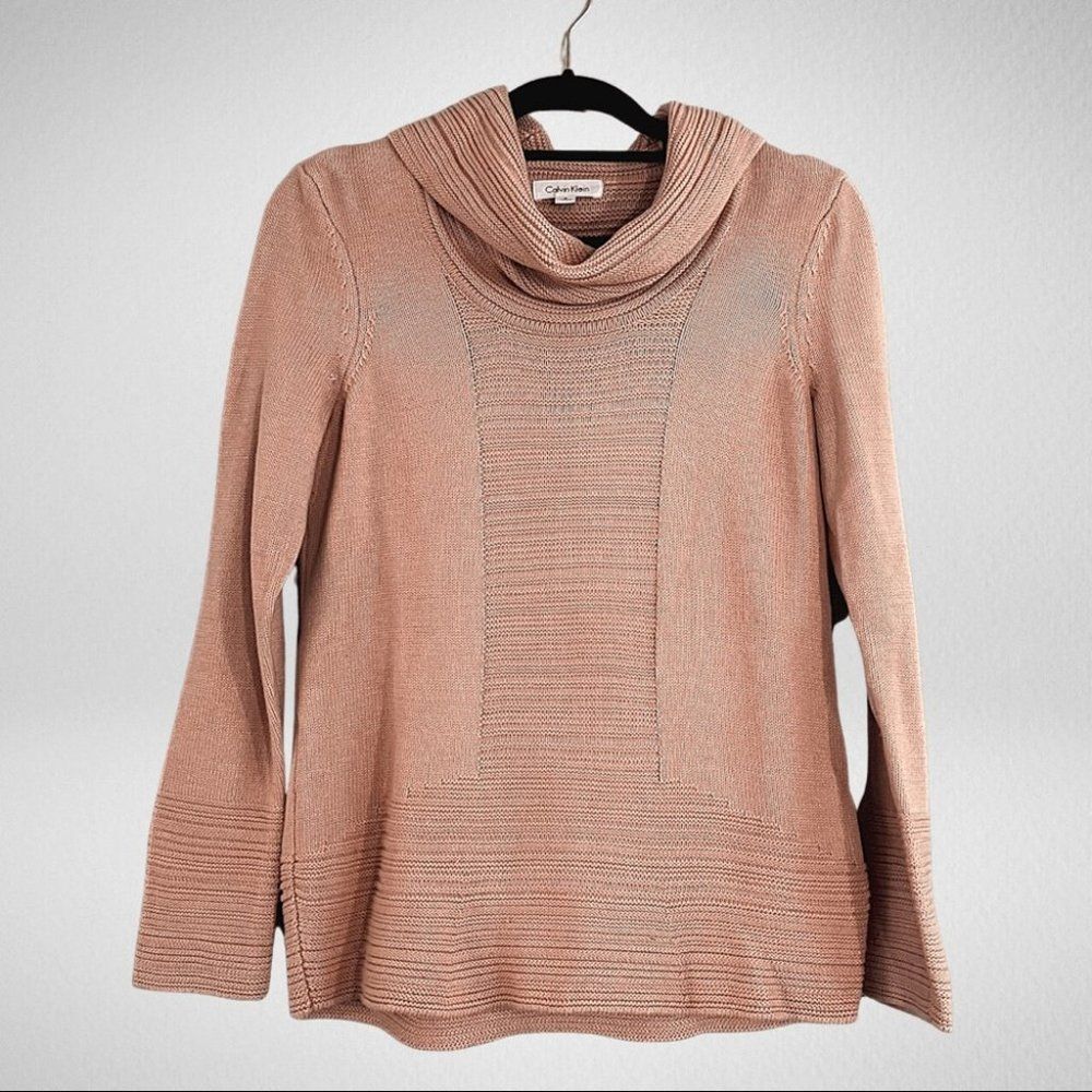 Calvin Klein Light Pink Cowl Neck Sweater Size Small